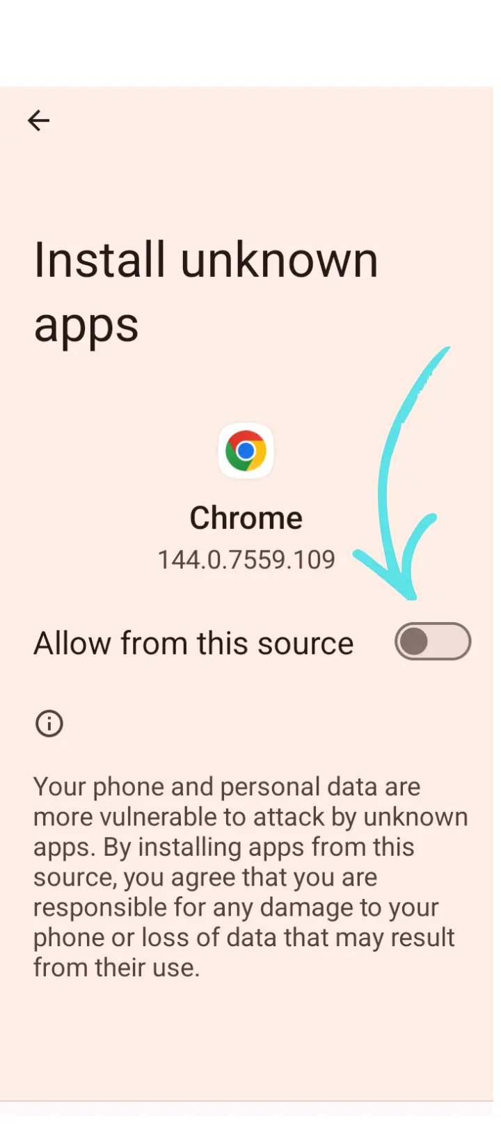 enabling allow from this source option screenshot 1